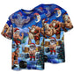 Strong Santa Christmas Short Sleeve Pajamas Set For Christmas Mornings And Relaxed Lounging