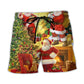 Christmas Santa Beach Shorts For Weekend Travel And Versatile Outdoor Wear