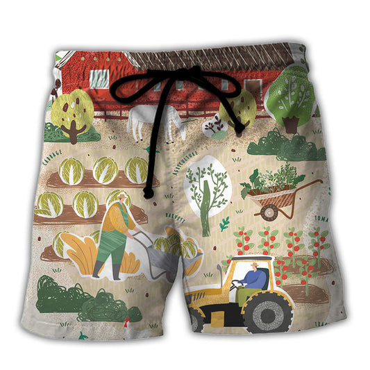 Horticulture Gardening Nature Style Beach Shorts For Resort Trips And Warm Weather Style