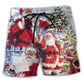 Santa Builds Snowman Gift Beach Shorts For Outdoor Adventures And Thoughtful Seasonal Gifts