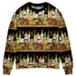 Wine Tasting Border Stripe Sweater For Distinctive Style Travel Adventures And Creative Gifts