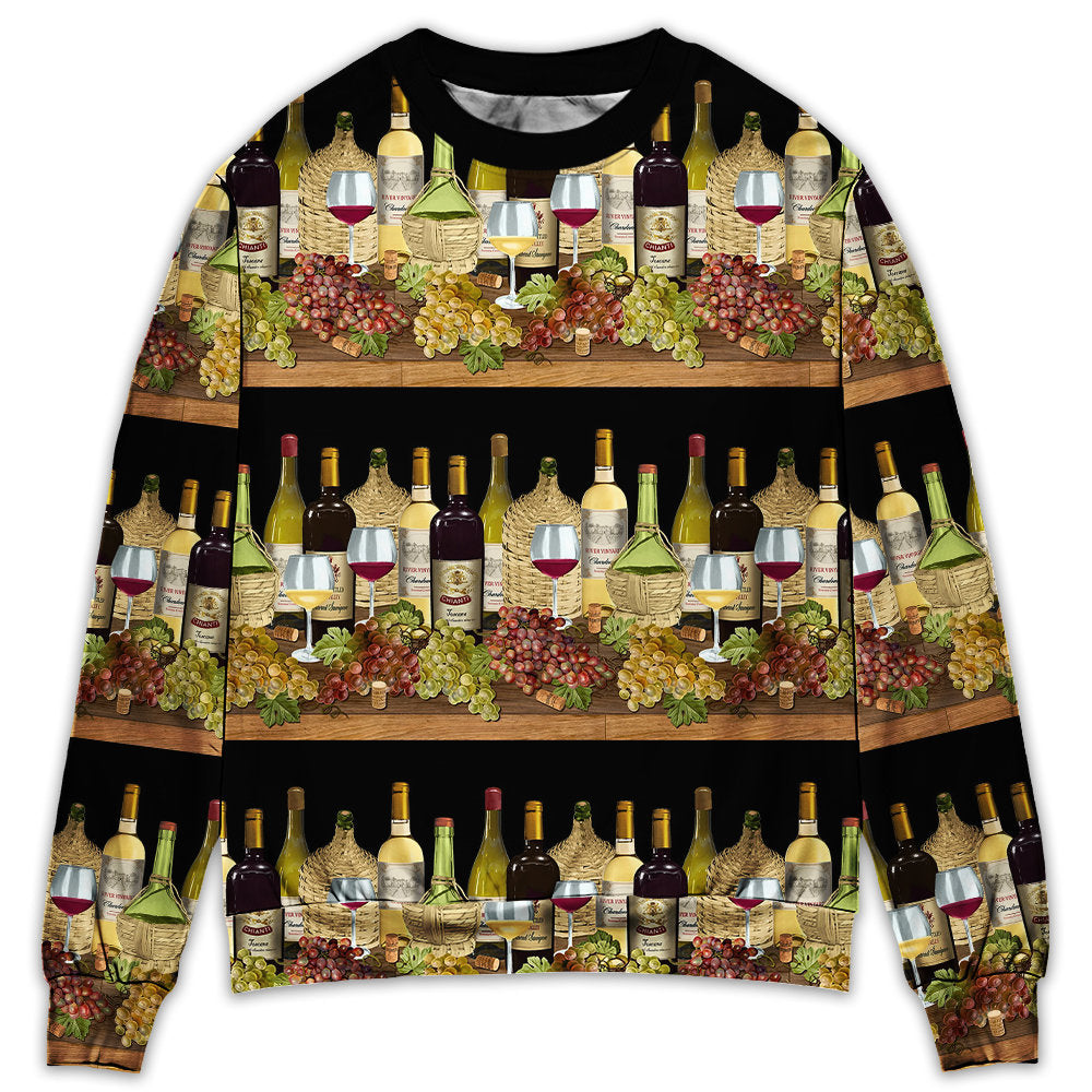 Wine Tasting Border Stripe Sweater For Distinctive Style Travel Adventures And Creative Gifts