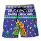 Christmas Cat Tree Beach Shorts For Casual Day Trips And Laid Back Styling