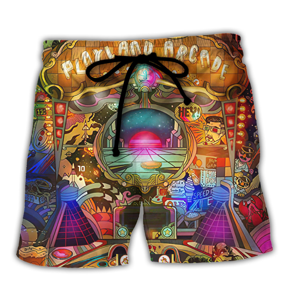 Bold Typography Beach Shorts For Weekend Travel And Bright Seasonal Outfits