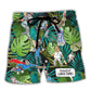 Tropical Cricket Beach Shorts For Weekend Travel And Relaxed Casual Wear