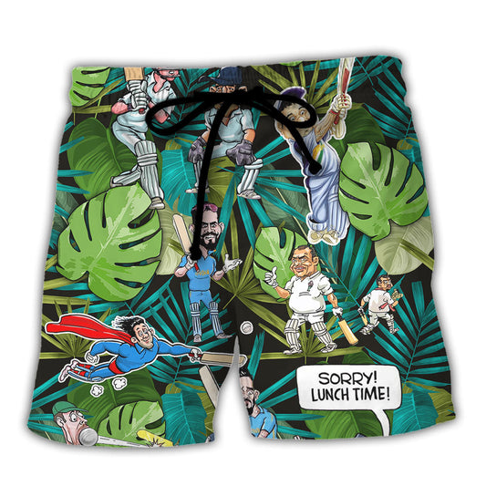 Tropical Cricket Beach Shorts For Weekend Travel And Relaxed Casual Wear