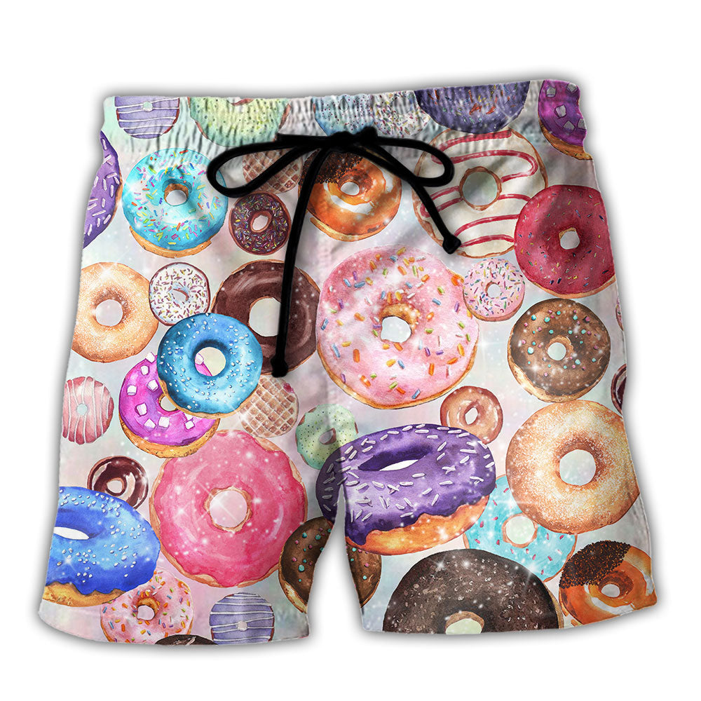 Donut Lover Cute Food Style Beach Shorts For Resort Days And Casual Style