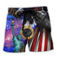 New Year New America Holiday Beach Shorts Pattern View For Coastal Holidays And Casual Activities