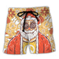 Christmas Hippie Santa Beach Shorts For Tropical Holidays And Laid Back Styling