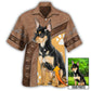 Brown Classic Dog Paw Custom Photo Personalized Hawaiian Shirt For Vacation Days And Relaxed Coastal Outings