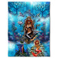 Mermaid Beautiful And Skull Flannel Blanket For Cozy Bedroom Sofa Decor
