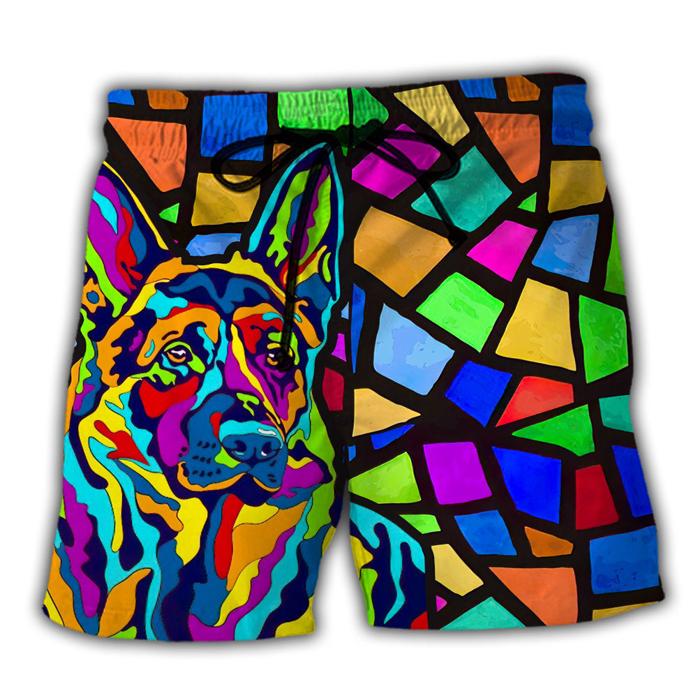 German Shepherd Stylish Dog Beach Shorts Design View For Comfortable Resort And Beach Styling