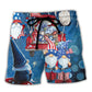 Independence Day Gnome Trio Patriotic Style Beach Shorts For Christmas Getaways