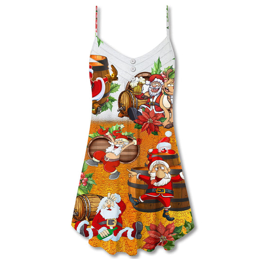 Christmas Family In Love – Women's Summer Sleeveless V-Neck Camisole Dress