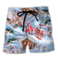 Christmas Santa Gnome Beach Shorts For Poolside Relaxation And Easy Warm Weather Wear