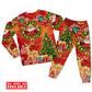 Santa Holiday Drink And Christmas Tree Long Sleeve Pajamas Set For Christmas Sleepwear And Family Lounging