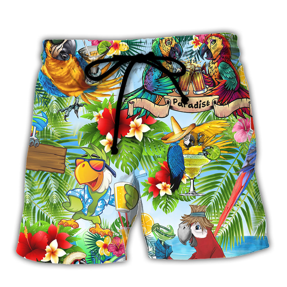 Parrot Beach Shorts For Coastal Adventures And Thoughtful Gift Giving