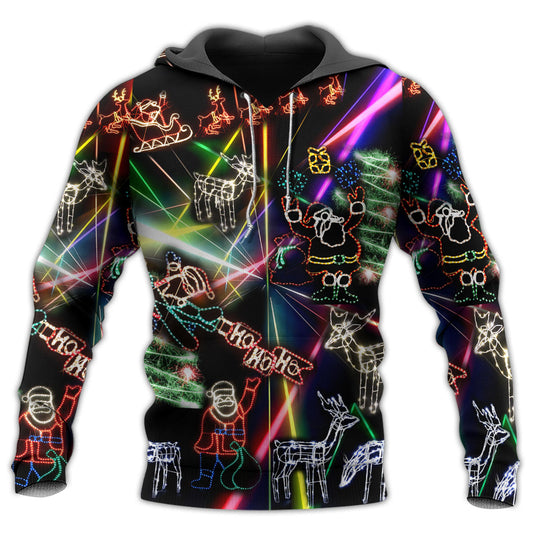 Neon Christmas Tree Snowman Hoodie For Christmas Events Holiday Travel And Comfortable Casual Outfits