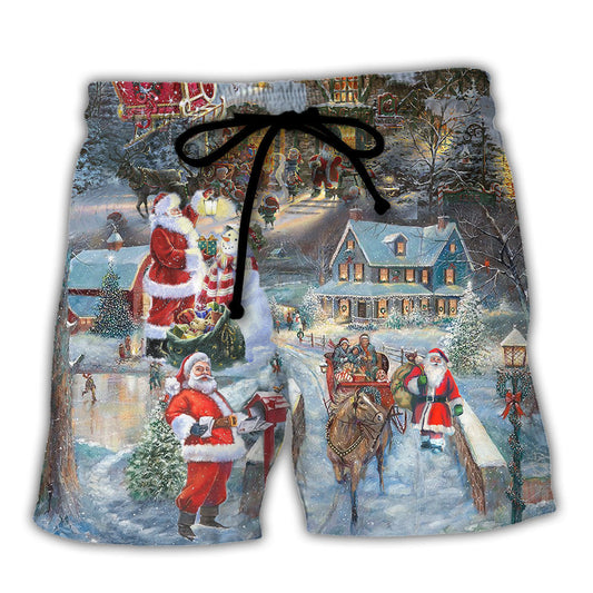 Christmas Santa Beach Shorts For Resort Getaways And Easy Warm Weather Wear