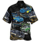 Dog Drag Racing Speed Hawaiian Shirt For Summer Vacation, Beach Travel, And Casual Wear