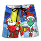 Christmas Alien Santa Magic Night Beach Shorts For Seasonal Summer Travel