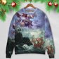 Christmas Santa Dark Fantasy Sweater For Winter Parties Seasonal Adventures And Relaxed Everyday Styling