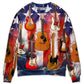 Guitar Independence Day Star Sweater For Rehearsals Weekend Outings And Expressive Casual Styling