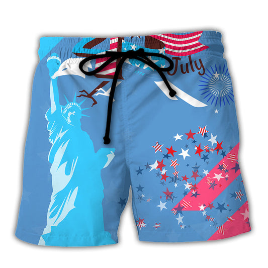 Independence Day Americana Independence Beach Shorts For Tropical Holidays And Bright Seasonal Outfits