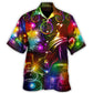 Neon Snowman Dance Santa Tree Hawaiian Shirt Design Detail For Beach Days And Holiday Travel