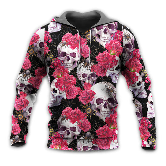 Gothic Skull Roses Artistic Hoodie For Dark Art Enthusiasts Weekend Outings And Thoughtful Gifting
