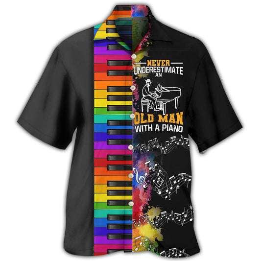 Underestimate Piano Hawaiian Shirt For Resort Trips, Coastal Parties, And Warm Weather Style