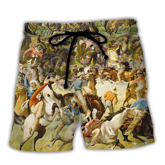 Cattle Buffalo Beach Shorts For Oceanfront Escapes And Versatile Outdoor Wear