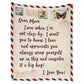 Dear Mom Daughter Love Letter Flannel Blanket For Cozy Bedroom Sofa Decor