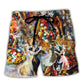 Cat Sound Of The Dance Art Style Beach Shorts For Wildlife Inspired Summer Style