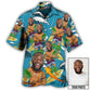 Funny Face Custom Photo Hawaiian Shirt Design Detail For Beach Days And Holiday Travel