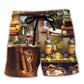 Book Lover Fine Drink Wine Theme Beach Shorts For Beach Gatherings And Travel