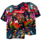 Santa Sharing Christmas Cheer Short Sleeve Pajamas Set For Festive Sleepovers And Family Photos