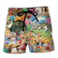 Cat Beach Shorts For Tropical Holidays And Relaxed Casual Wear
