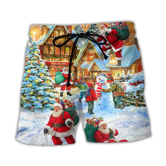 Christmas Santa Beach Shorts For Weekend Travel And Thoughtful Gift Giving