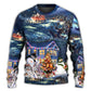 Christmas Santa Family Holiday Lights Sweater For Festive Parties Family Photos And Comfortable Seasonal Wear
