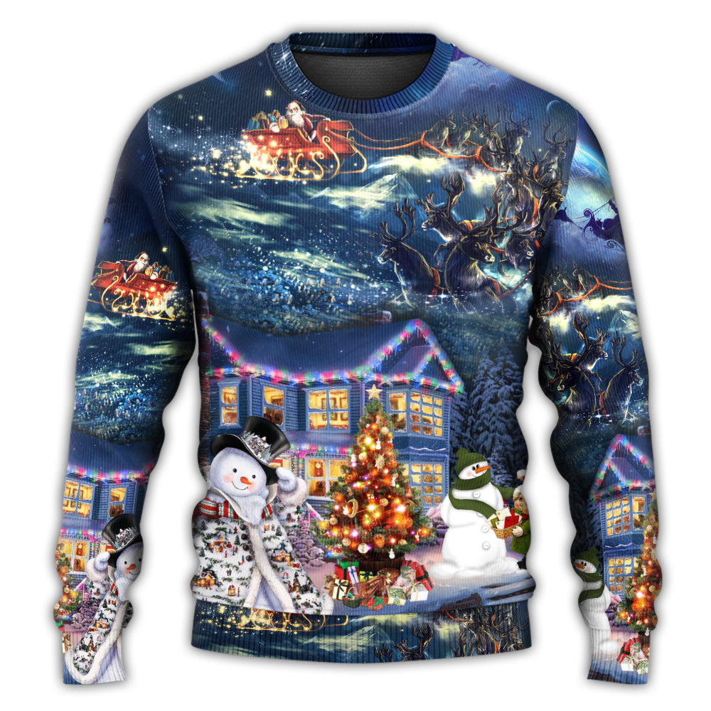 Christmas Santa Family Holiday Lights Sweater For Festive Parties Family Photos And Comfortable Seasonal Wear