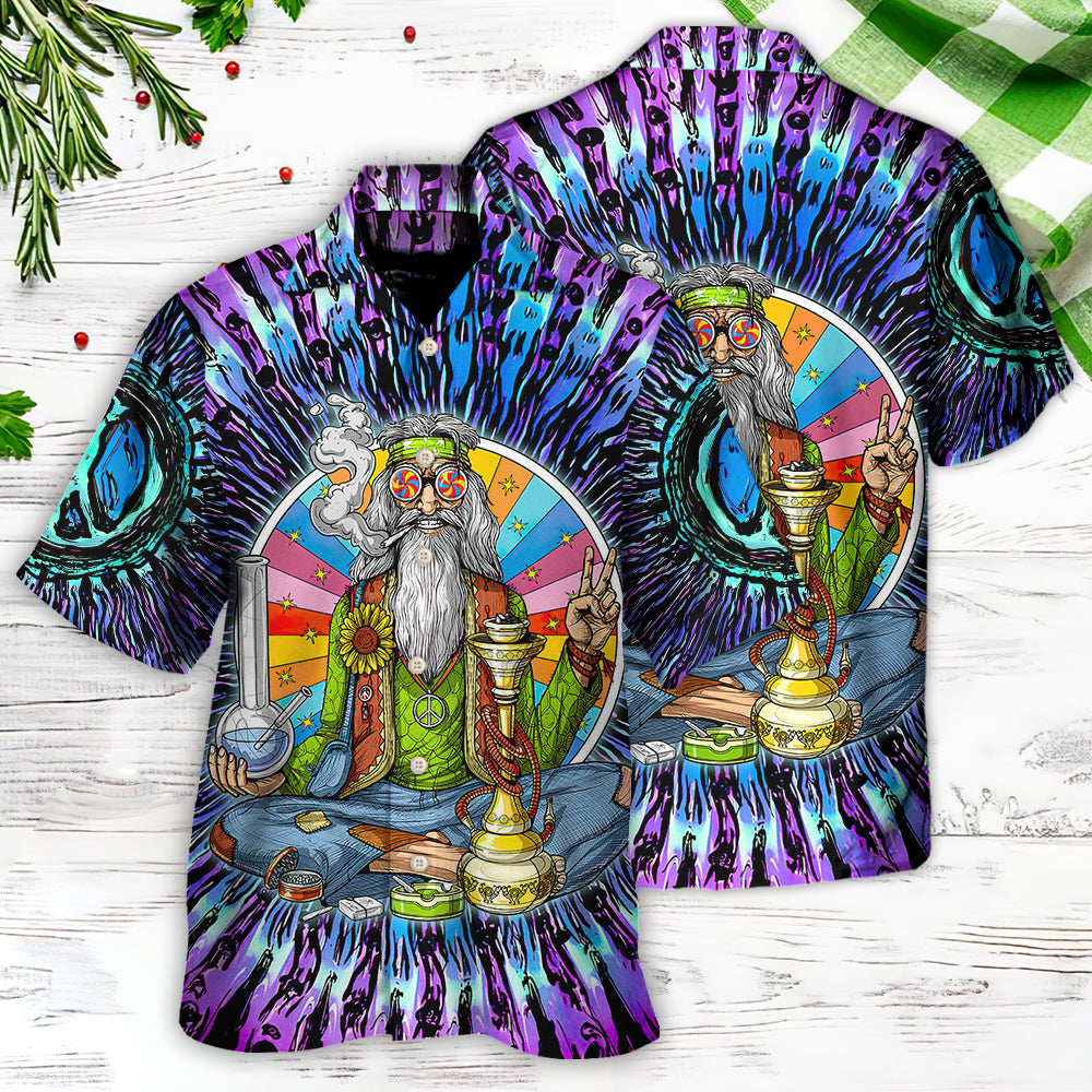 Bohemian Stoner Peace Hawaiian Shirt Artwork View For Coastal Escapes And Resort Style