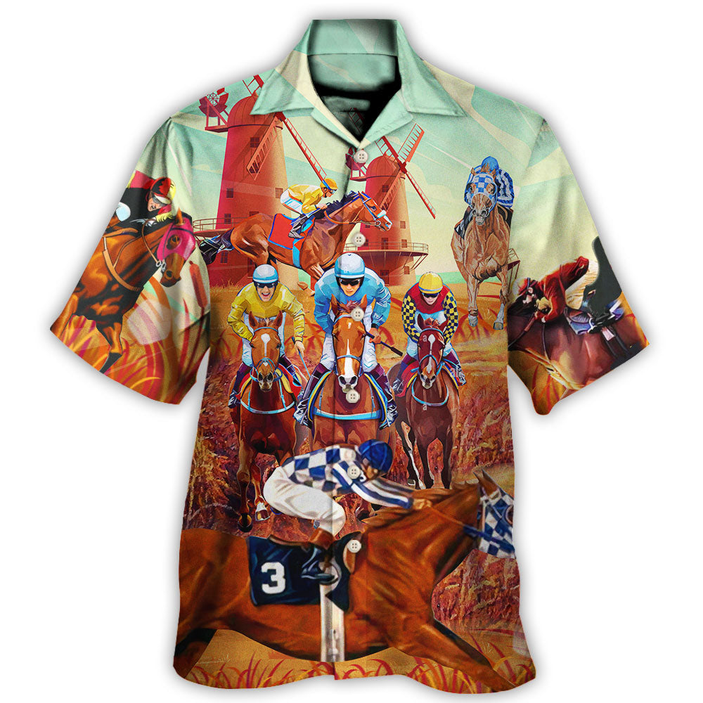 Horse Runs Fast Hawaiian Shirt For Warm Weather Adventures And Everyday Comfort