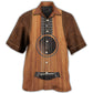 Vintage Guitar Music Hawaiian Shirt Print Closeup For Resort Wear