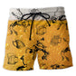 Wrestling And Beer Lover Fun Beach Shorts Print Detail For Thoughtful Gift Giving