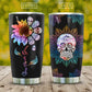 Skull Floral 20 Oz Tumbler For Coffee Travel And Daily Drinks
