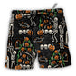 Halloween Skull 'Tis The Season To Be Creepy Beach Shorts For Striking Resort Looks