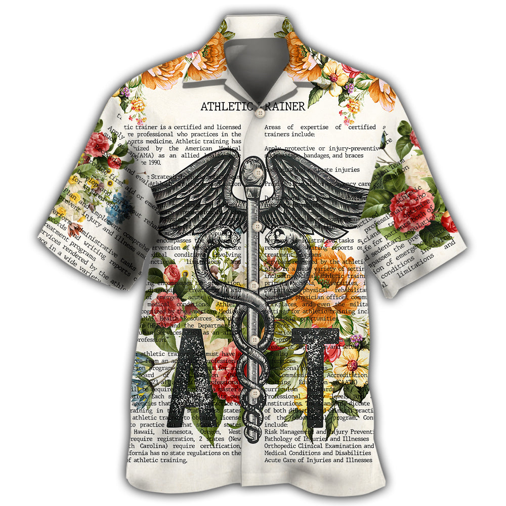 Athletic Trainer Dictionary Humor Hawaiian Shirt For Summer Vacation, Beach Travel, And Casual Wear