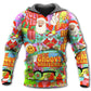 Hippie Christmas Santa Peace Bus Hoodie For Holiday Parties Weekend Outings And Cheerful Gift Giving