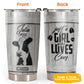 Cow Just A Girl Who Loves Cows Personalized 20 Oz Tumbler For Coffee Travel And Daily Drinks